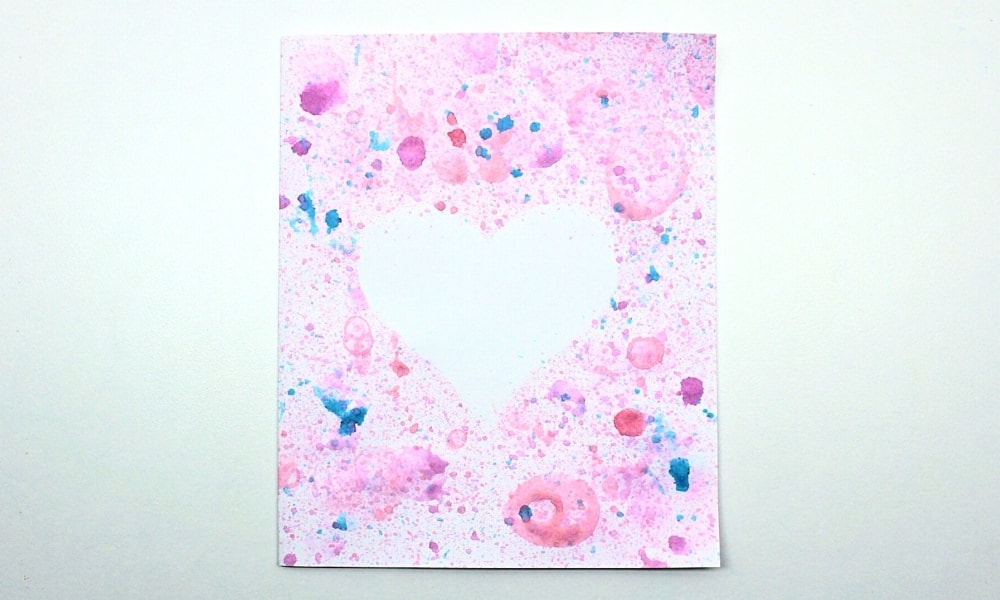 Bubble-Painted Valentine's Day Card