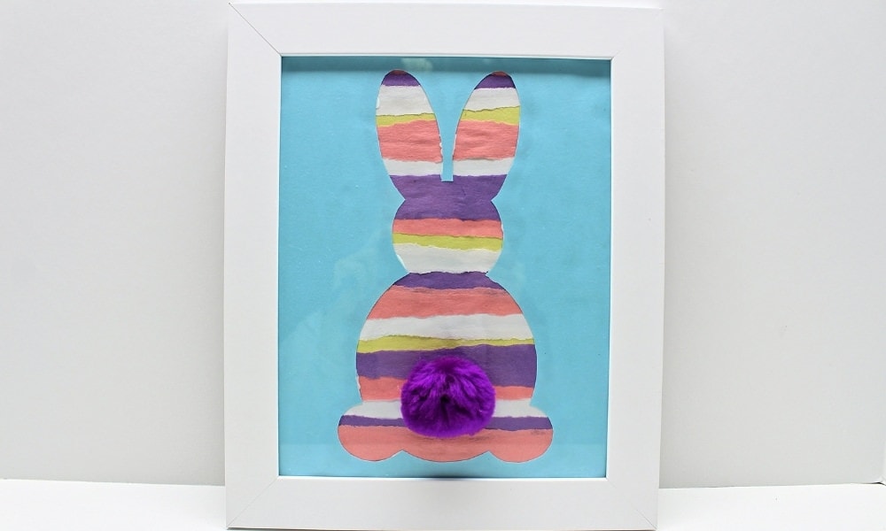 Torn Paper Strip Easter Bunny Craft