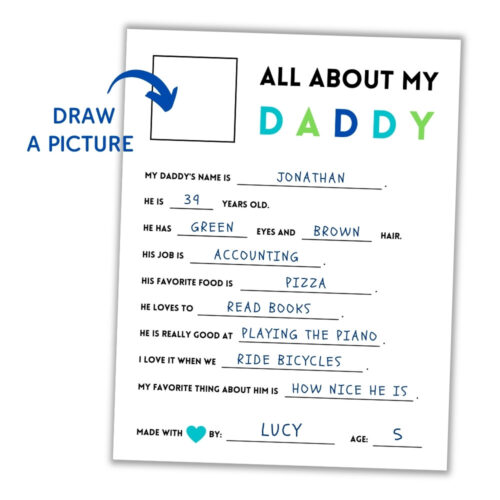 All About My Daddy, Grandpa &amp; Stepdad: Free Printable Father’s Day ...