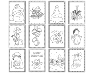 3 Cute FREE Printable Holiday Cards to Color (for Kids &amp; Adults) - The ...