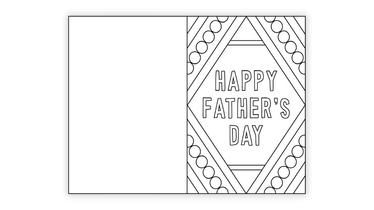 Free Printable Father's Day Card to Colour - The Craft-at-Home Family