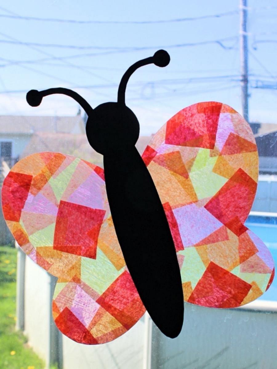 DIY Butterfly Suncatcher - The Craft-at-Home Family