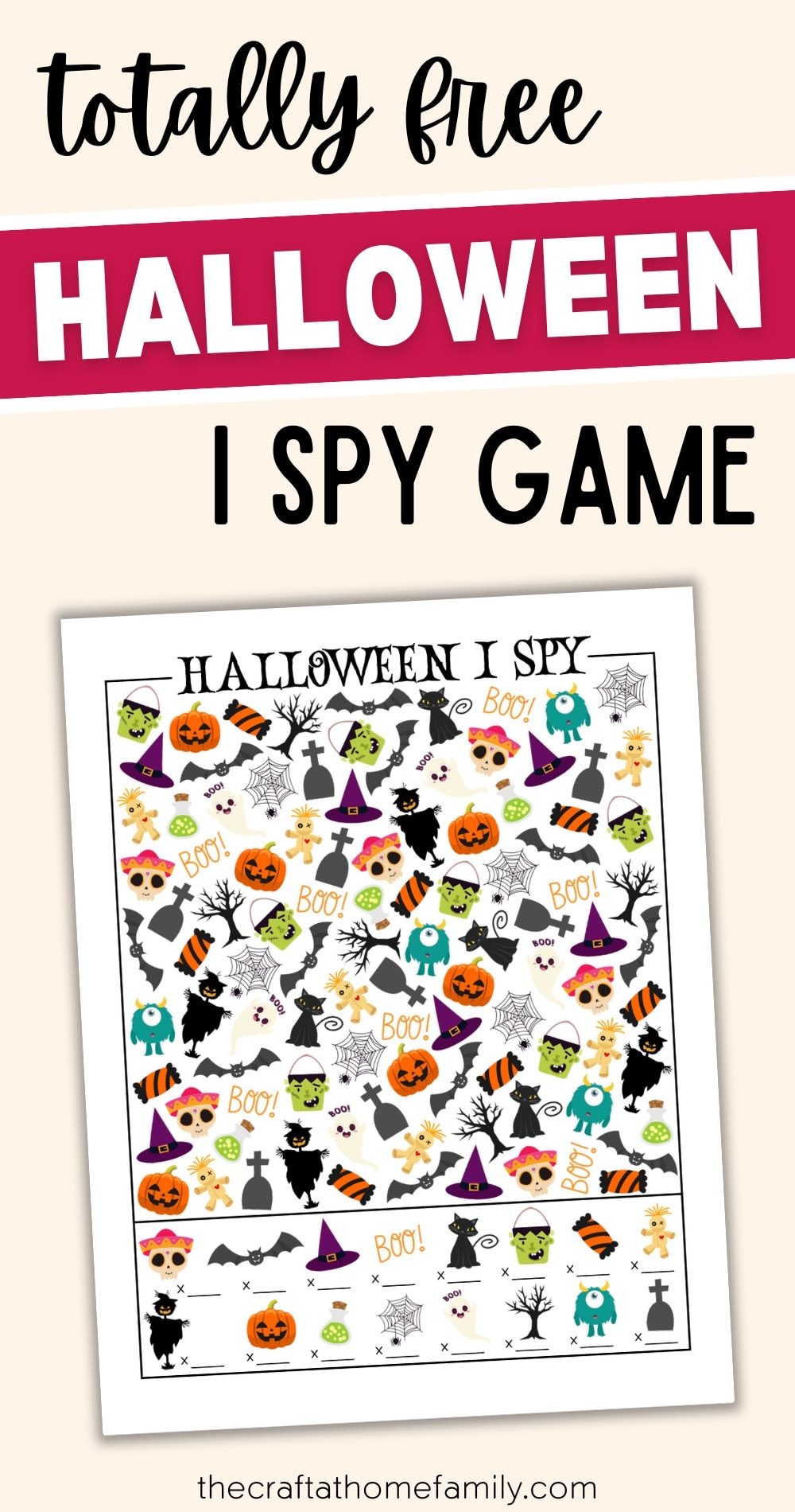 Free Halloween I Spy (+ Answer Key!) - The Craft-at-Home Family