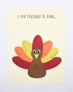 Free Printable Thankful Turkey Craft Template for Kids - The Craft-at ...