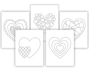Free Printable Heart Coloring Pages for Kids &amp; Adults - The Craft-at ...