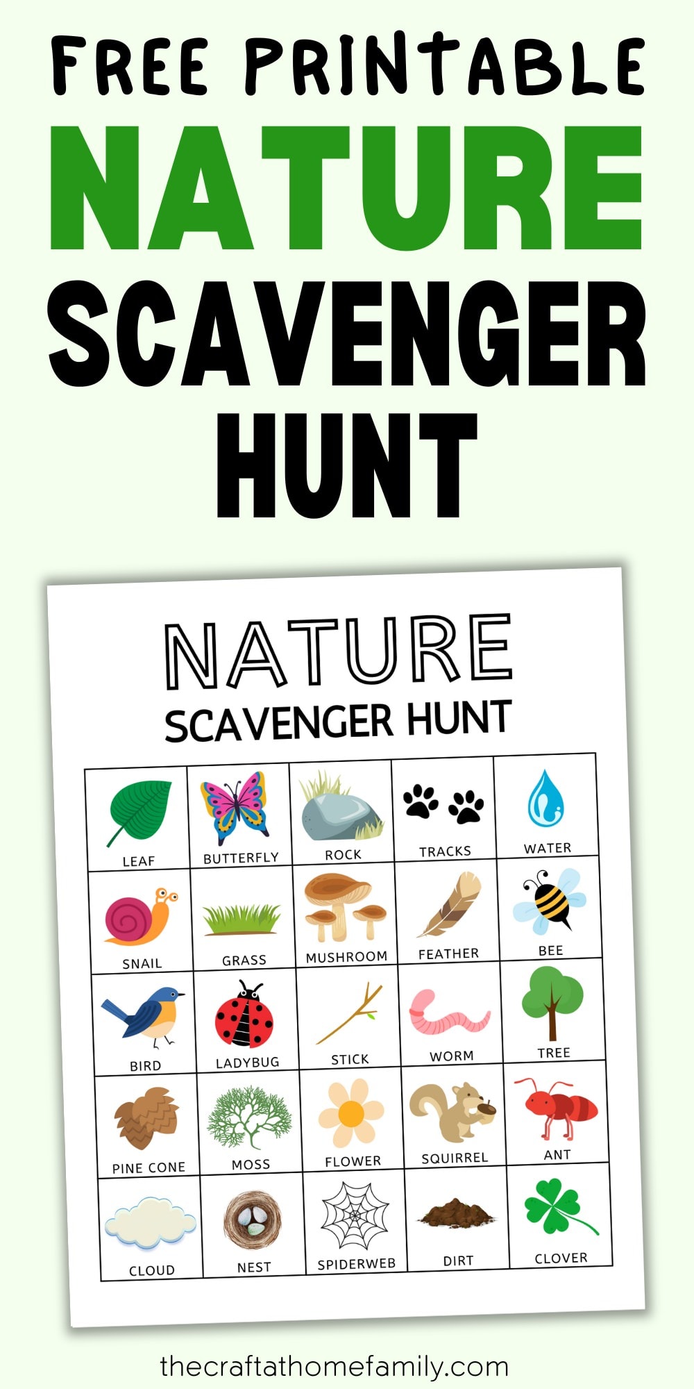 Free Printable Nature Scavenger Hunt