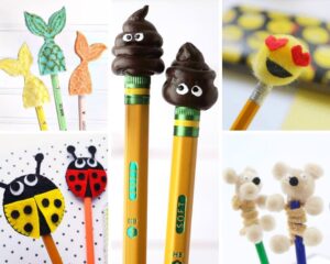 23 Cutest DIY Pencil Topper Crafts for Kids - The Craft-at-Home Family
