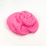 Ball of twirled pink butter slime.