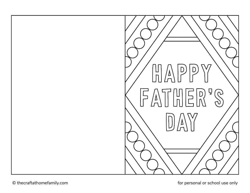 Father's Day colouring card.