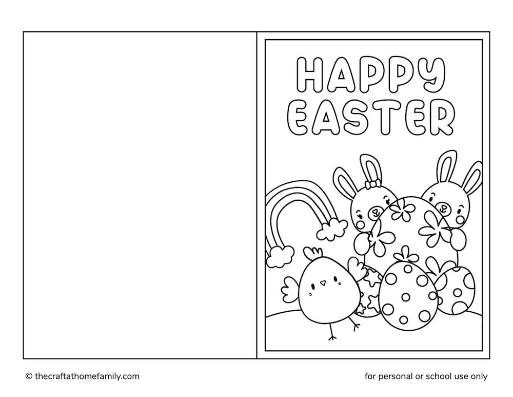 Free Printable Easter Cards to Color (Perfect for Kids!) - The Craft-at ...