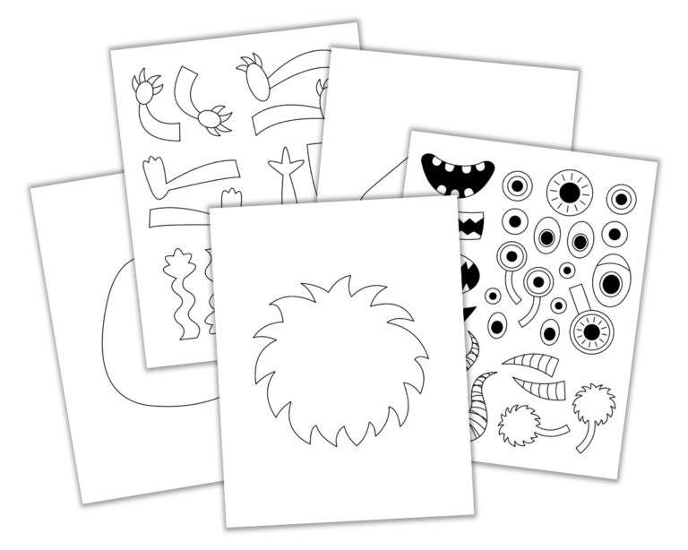 Free Build a Monster Printable - The Craft-at-Home Family