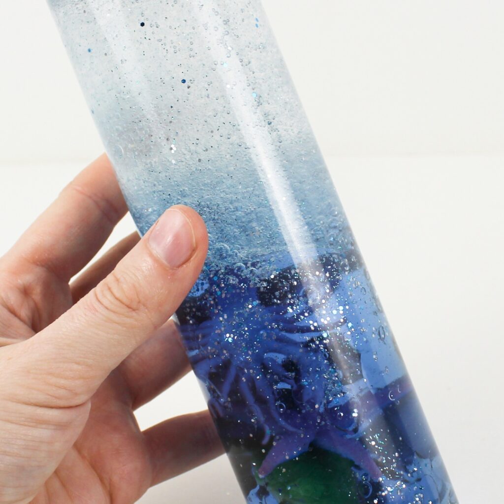 DIY Ocean Sensory Bottle - The Craft-at-Home Family