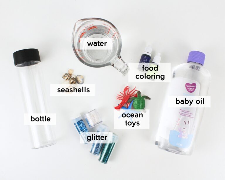 DIY Ocean Sensory Bottle - The Craft-at-Home Family