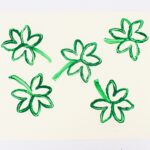 Stamped shamrock craft.
