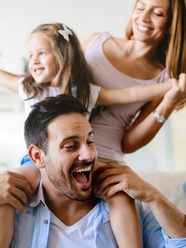 Family playing together.