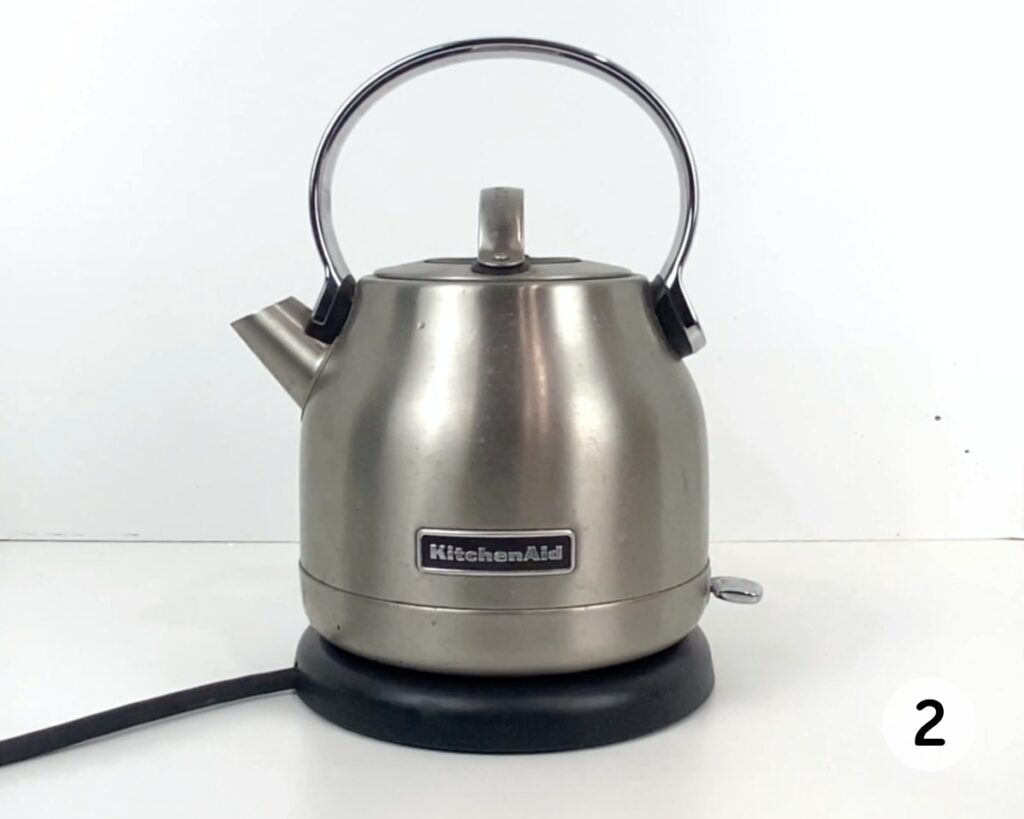 Electric kettle on white background.