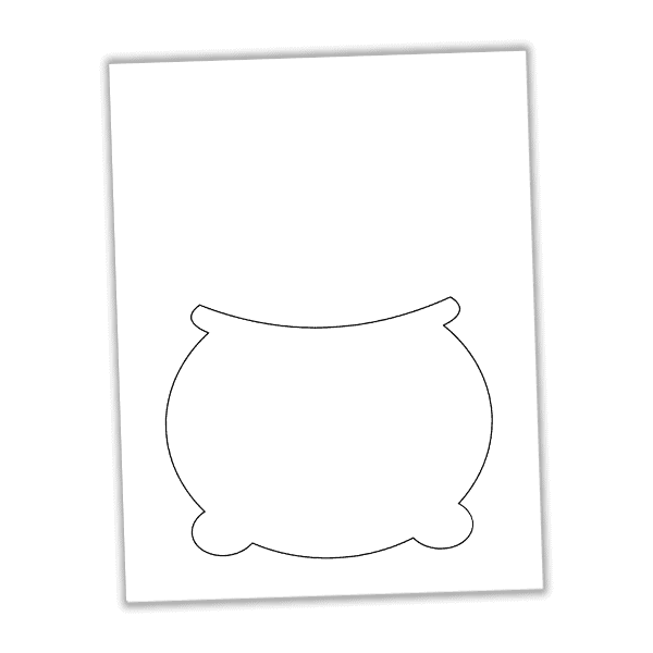 Mockup of witch's cauldron template.